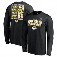Los Angeles Rams - Super Bowl LVI Champions Schedule NFL Tričko s dlhým rukávom