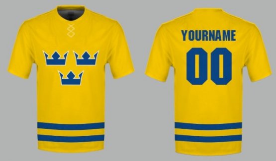 Švédsko - Sublimované Fan Tričko