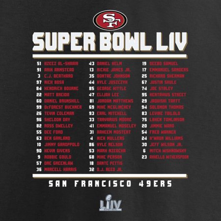San Francisco 49ers - Super Bowl LIV Hail Mary Roster NFL Tričko
