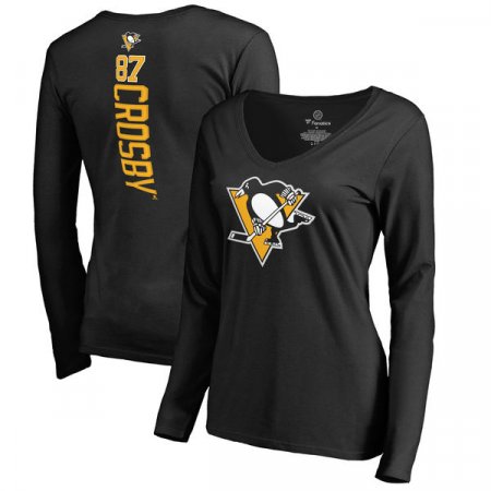 Pittsburgh Penguins Womens - Sidney Crosby Backer NHL Long Sleeve T-Shirt
