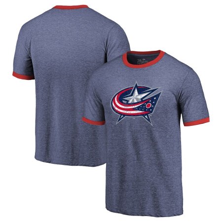 Columbus Blue Jackets - Ringer Contrast NHL T-Shirt