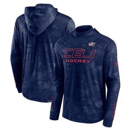 Columbus Blue Jackets - Authentic Pro Locker Room Camo NHL Bluza z kapturem