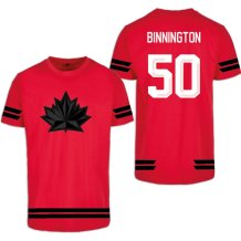 Kanada - Jordan Binnington 2026 Hokejové Tričko - červená