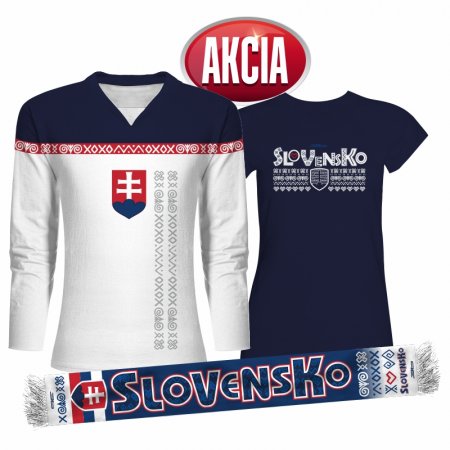 Slovakia Girl - Action 2 Fan set Jersey + T-shirt + Scarf