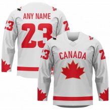 Kanada - 2023 Hokejový Replica Fan Dres Biely/Vlastné meno a číslo