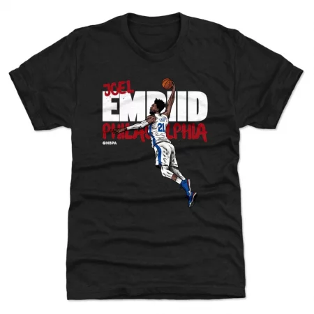 Philadelphia 76ers - Joel Embiid Graffiti Black NBA T-Shirt