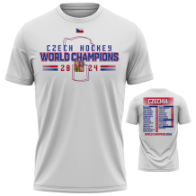 Czechy - 2024 Ice Hockey World Champions Roster Koszulka-en