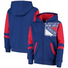 New York Rangers Dětská - Faceoff Full-zip NHL Mikina s kapucí