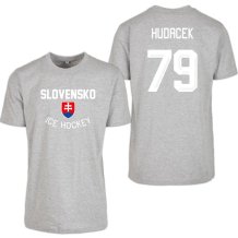 Slowakei - Libor Hudáček Authentic Hockey T-Shirt - Grau