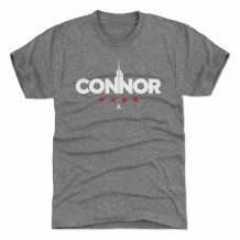 Chicago Blackhawks - Connor Bedard Willis Tower Gray NHL T-Shirt