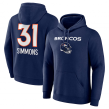 Denver Broncos - Justin Simmons Wordmark NFL Mikina s kapucňou