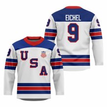 USA - Jack Eichel 2026 Hokejový Replica Fan Dres Biely