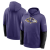 Baltimore Ravens - 2024 Sideline Club Pullover Purple NFL Bluza z kapturem