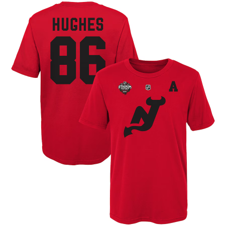 New Jersey Devils Kinder - 2024 Stadium Series Jack Hughes NHL Shirt