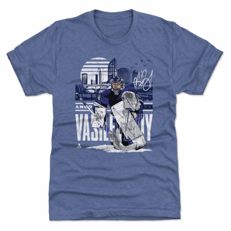 Tampa Bay Lightning - Andrei Vasilevskiy Skyline Blue NHL T-Shirt