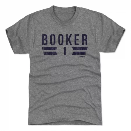 Phoenix Suns - Devin Booker Font Gray NBA T-Shirt