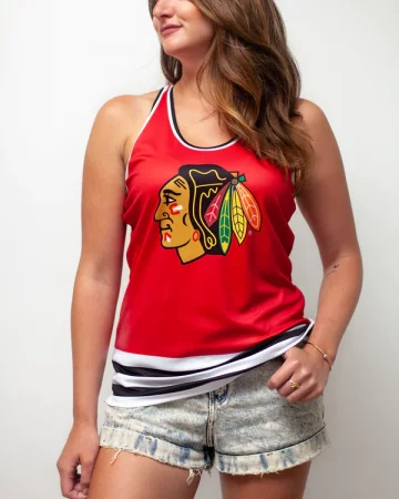 Chicago Blackhawks Frauen - Racerback Hockey NHL Muskelshirt