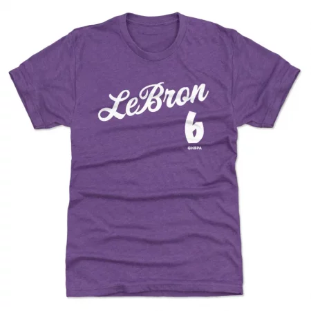 Los Angeles Lakers - LeBron James Script Purple NBA T-Shirt