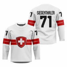 Švajčiarsko - Jonas Siegenthaler 2026 Hokejový Replica Fan Dres Biely