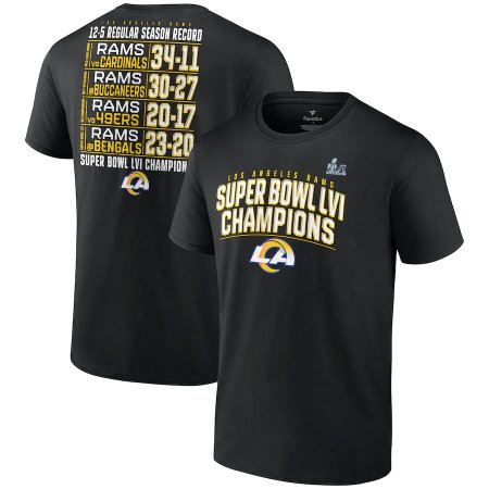 Los Angeles Rams - Super Bowl LVI Champions Schedule NFL T-Shirt