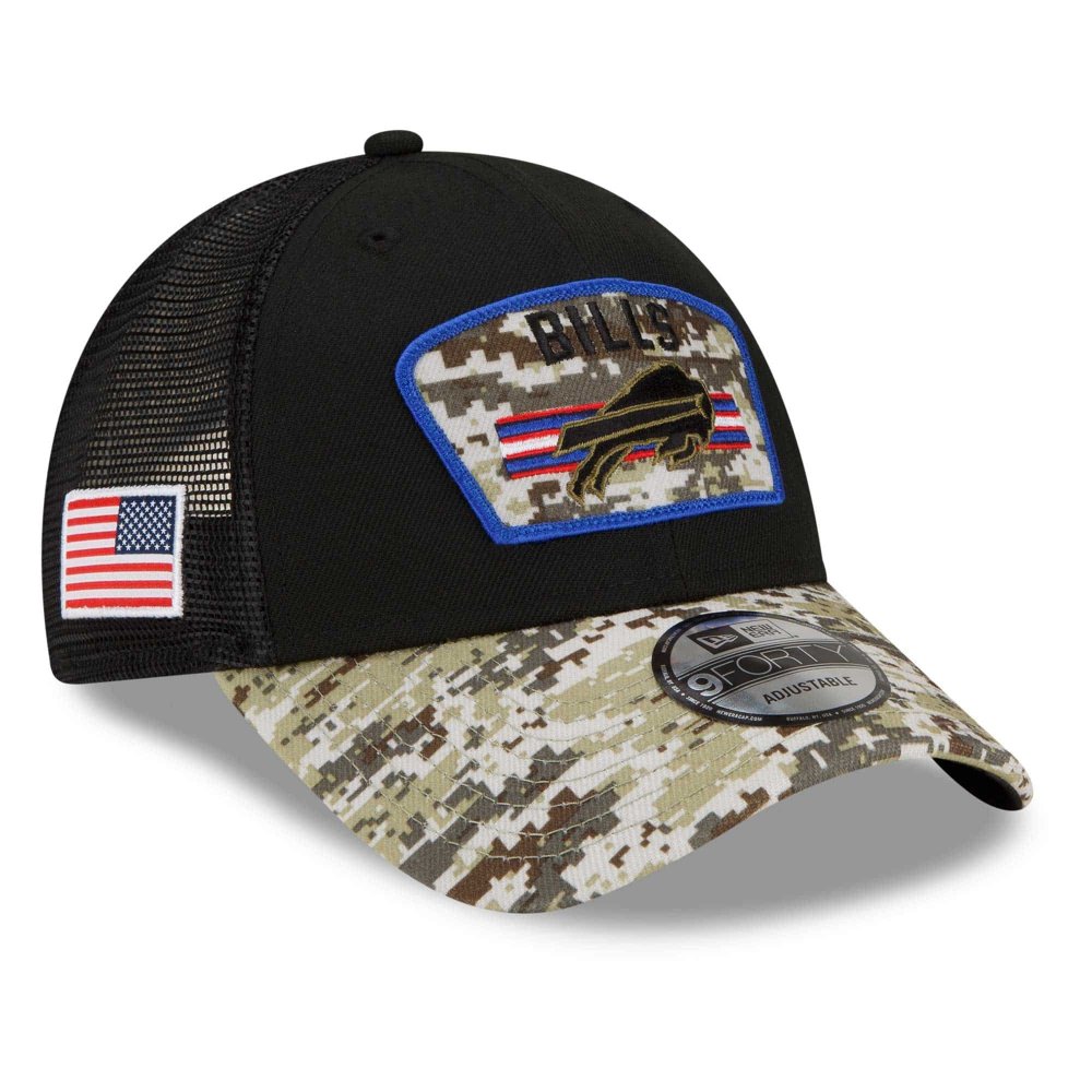 NFL Buffalo Bills Football Salute To Service Green Camo Beanie