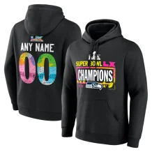 Seattle Seahawks - Super Bowl LX Champions NFL Mikina s kapucí/Vlastní jméno a číslo
