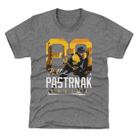 Boston Bruins Detské - David Pastrnak Landmark Gray NHL Tričko