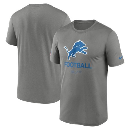 Detroit Lions - Infographic Gray NFL T-shirt