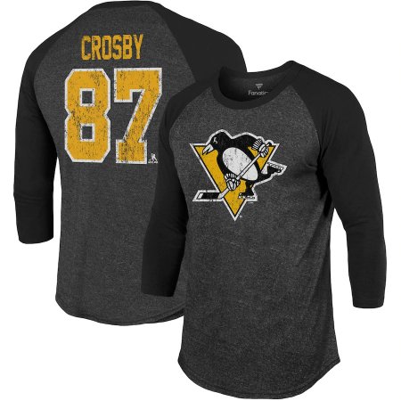 Pittsburgh Penguins - Sidney Crosby Tri-Blend NHL Tričko s 3/4 rukávem