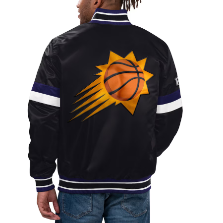 Phoenix Suns - Full-Snap Varsity Home Satin NBA Kurtka