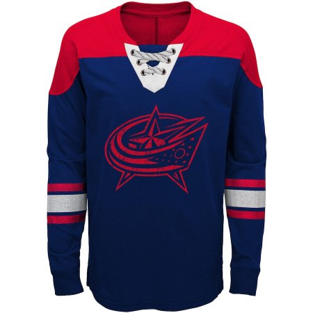 Columbus Blue Jackets Kinder - Hockey Lace-Up Crew NHL Long Sleeve T-shirt