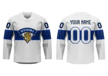 Finsko - Hokejový Replica Fan Dres Bílý/Vlastní jméno a číslo