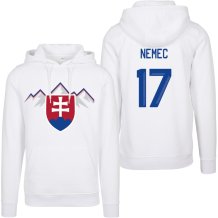Słowacja Šimon Nemec 2026 Hockey Navy Bluza s kapturem