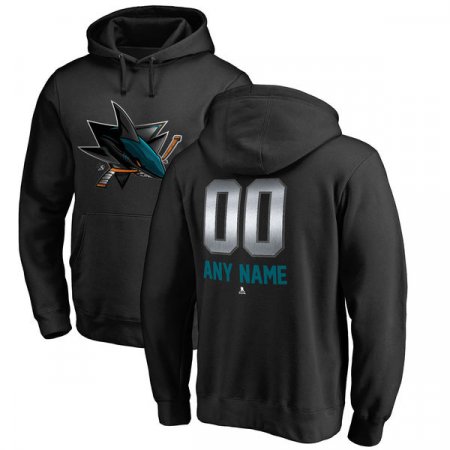 San Jose Sharks - Midnight Mascot NHL Sweatshirt with Name and Number