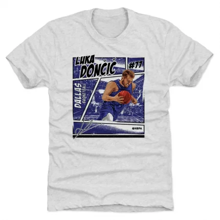 Dallas Mavericks - Luka Doncic Comic White NBA T-Shirt