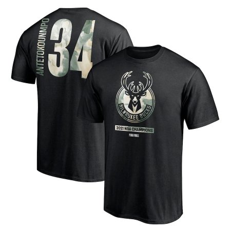 Milwaukee Bucks - Giannis Antetokounmpo Champions Black NBA T-shirt