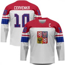 Czechia - Roman Cervenka 2022 Hockey Replica Jersey White