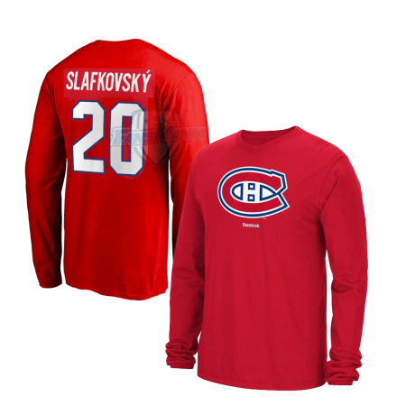 Montreal Canadiens - Juraj Slafkovsky Red NHL Koszulka s dlugym rukawem - Wielkość: XXL/USA=3XL/EU