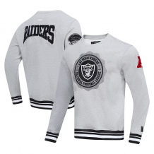 Las Vegas Raiders - Crest Emblem Pullover Gray NFL Sweatshirt