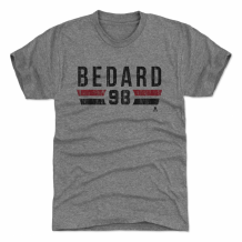 Chicago Blackhawks - Connor Bedard Font Gray NHL T-Shirt