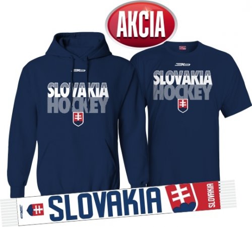 Slovensko - Mikina + Tričko + Šál Fan Set