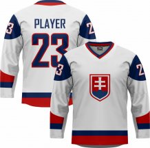 Slowakei - Hockey Team Trikot - Weiss/Name und Nummer