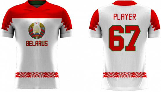 Bielorusko - 2018 Sublimovaný Fan Tričko s vlastním jménem a číslem