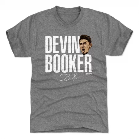 Phoenix Suns - Devin Booker Stacked Gray NBA T-Shirt