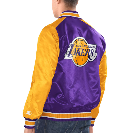 Los Angeles Lakers - Full-Snap Varsity Satin NBA Bunda