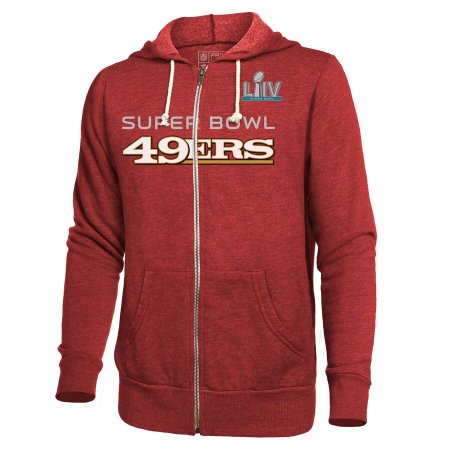 San Francisco 49ers - Super Bowl LIV Tri-Blend Full-Zip NFL Mikina s kapucí