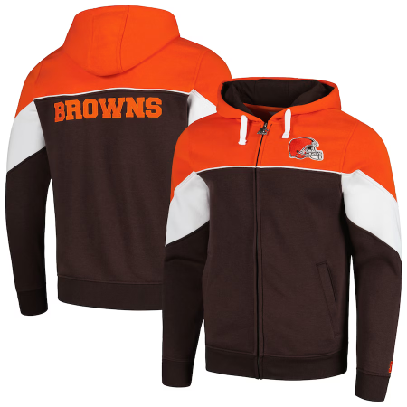 Cleveland Browns - Starter Running Full-zip NFL Mikina s kapucňou