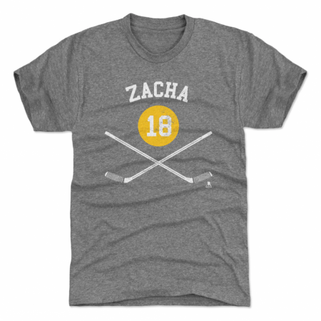 Boston Bruins - Pavel Zacha Sticks Gray NHL T-Shirt
