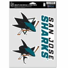San Jose Sharks - Team Set 3 NHL Samolepky