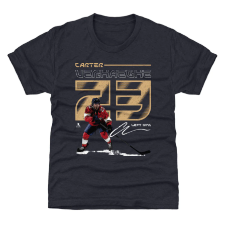 Florida Panthers Youth - Carter Verhaeghe Number Navy NHL T-Shirt